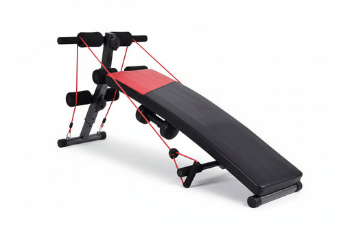 PANCA ADDOMINALI AB SIT up BENCH REGOLABILE PALESTRA ELASTICI MULTIPOSIZIONE