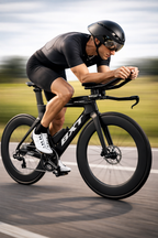 BXT TT-119 Carbon Fiber Triathlon Bike 2x12 Speed with Hydraulic Disc Brakes Di2 and Internal Cabling, 88mm Carbon Wheels - THERMOLUX  