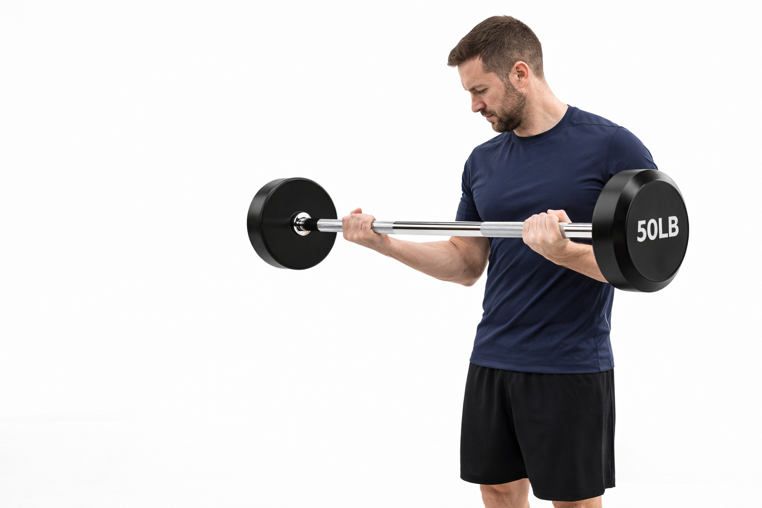 VÆLION® Bilanciere Fisso Pre-Caricato 23kg - Barra Dritta Acciaio con Pesi Gommati - THERMOLUX  