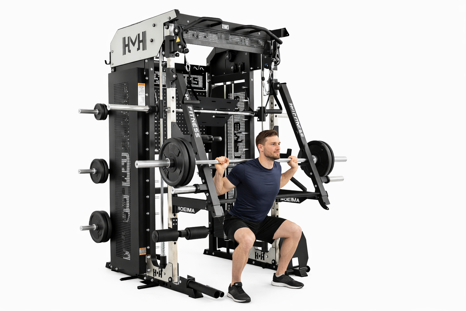 VÆLION® Smith Machine Multifunzionale Integrato - Rack Squat con Funzione Schiena - THERMOLUX  