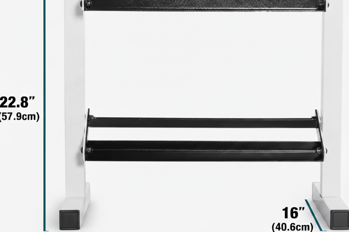 VÆLION® Set Manubri Esagonali 68kg con Rack 2 Livelli - 5 Coppie Professionali - THERMOLUX  