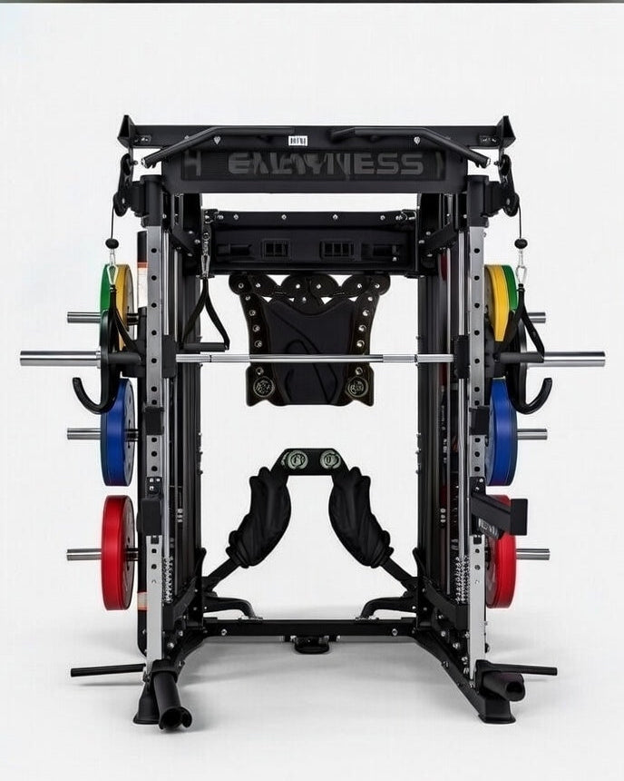 VÆLION® Smith Machine Multifunzionale Integrato - Rack Squat con Funzione Schiena - THERMOLUX  