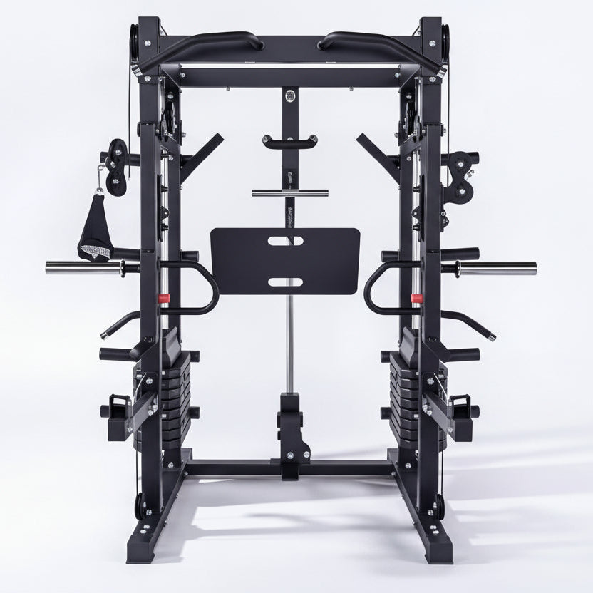 VÆLION Power Cage Multifunzionale 1000 LBS Certificata CE/USA - Stazione Completa Smith Machine + Carrucole + Butterfly | Made in Italy - THERMOLUX  