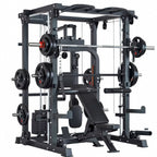 VÆLION Smith Machine Professionale Multifunzione 900 KG Certificata CE/ISO - Stazione Completa Power Rack + Carrucole | Made in Italy - THERMOLUX  