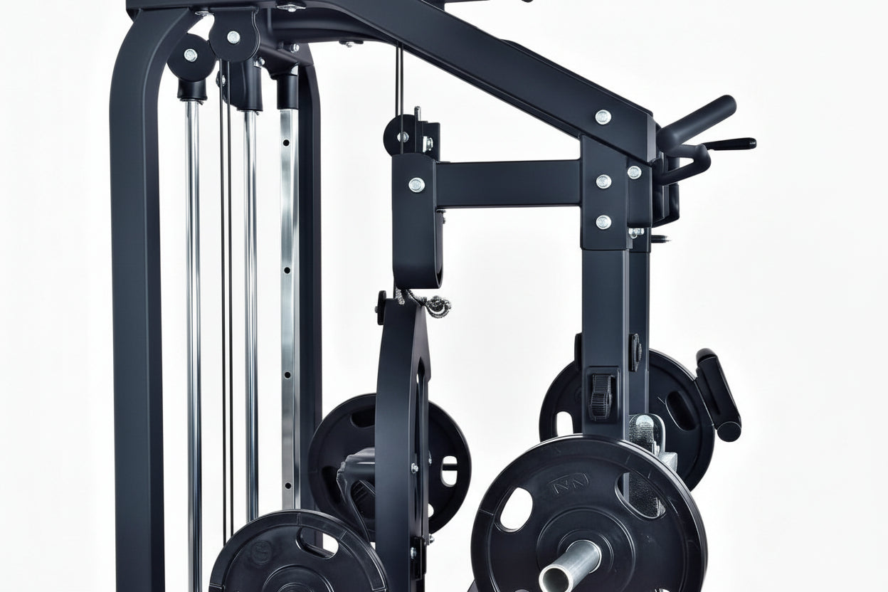 VÆLION Smith Machine Professionale Multifunzione 900 KG Certificata CE/ISO - Stazione Completa Power Rack + Carrucole | Made in Italy - THERMOLUX  
