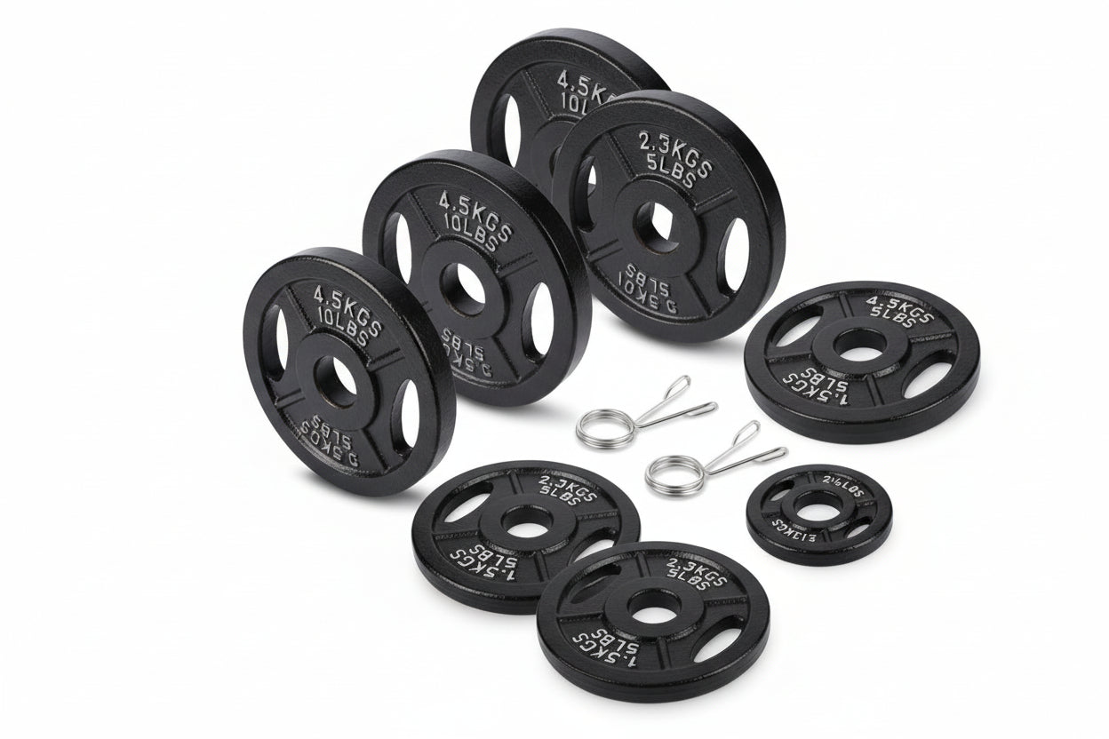 VÆLION Dischi in Ghisa Olimpici 35 lb Set Certificati CE/USA/ASTM - Cast Iron Weight Plates 2" Professional | Made in Italy - THERMOLUX  