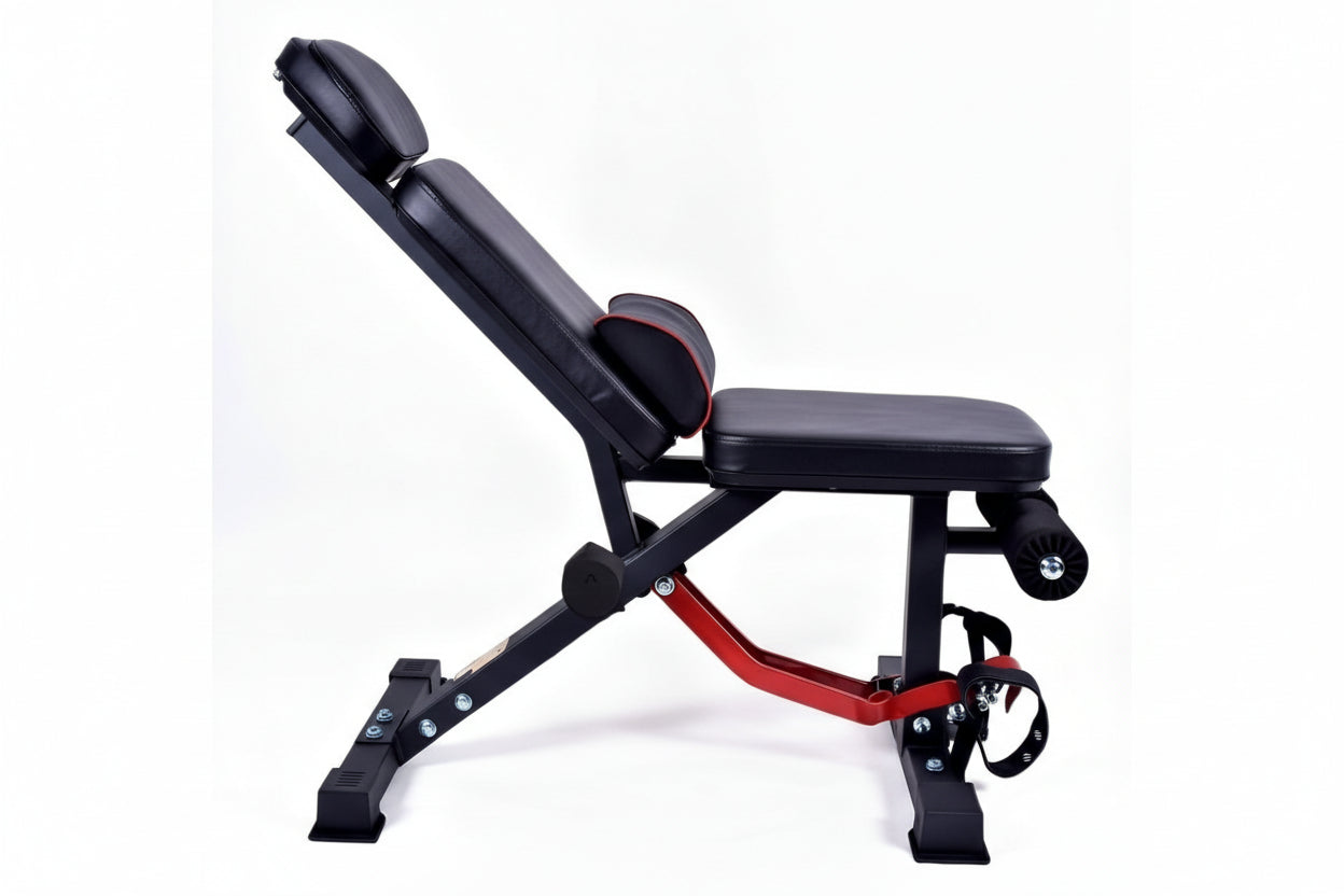 VÆLION Panca Pesi Professionale Regolabile con Estensione Gambe Certificata CE/USA - Multifunzione per Allenamento Completo | Made in Italy - THERMOLUX  